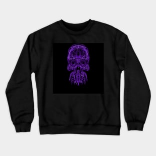 Electroluminated Skull - Purple Crewneck Sweatshirt